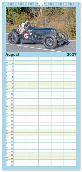 Produktbild: Familienplaner 2027 - Faszination Jochpassrennen mit 5 Spalten (Wandkalender, 21 x 45 cm) CALVENDO