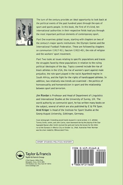 Produktbild: The International Politics of Sport in the Twentieth Century