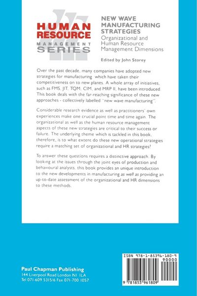 Produktbild: New Wave Manufacturing Strategies