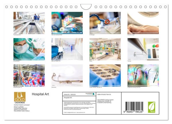 Produktbild: Hospital Art (Wandkalender 2026 DIN A4 quer), CALVENDO Monatskalender