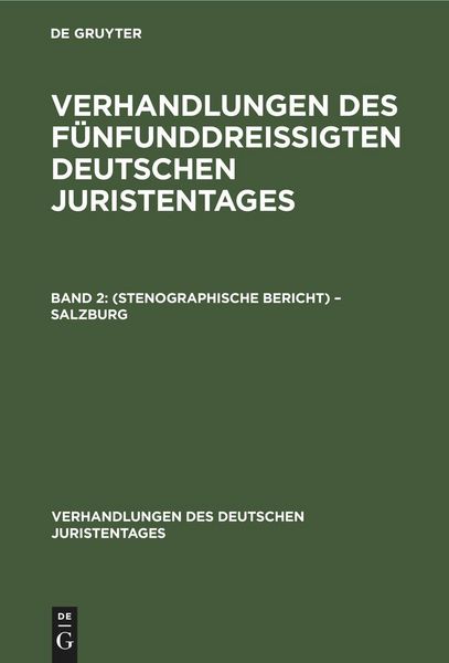Produktbild: Verhandlungen des F&uuml;nfunddrei&szlig;igten Deutschen Juristentages