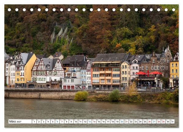 Produktbild: Die sch&ouml;nsten Orte im Moseltal - Von der Burg Eltz bis nach Trier (Tischkalender 2027 DIN A5 quer), CALVENDO Monatskalender