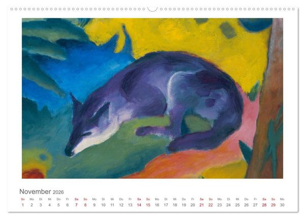 Produktbild: Franz Marc 2026 (hochwertiger Premium Wandkalender 2026 DIN A2 quer), Kunstdruck in Hochglanz
