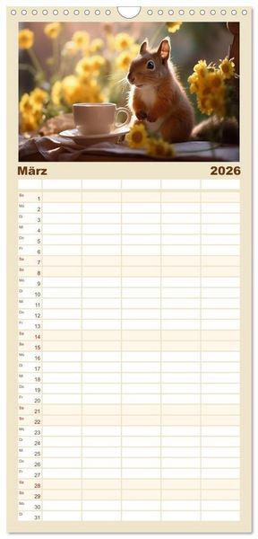 Produktbild: Familienplaner 2026 - Heute ist mein Tag mit 5 Spalten (Wandkalender, 21 x 45 cm) CALVENDO