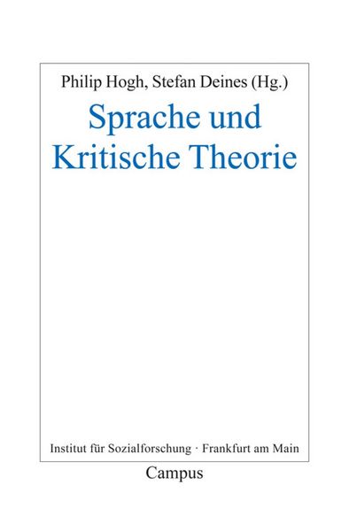 Produktbild: Sprache und Kritische Theorie