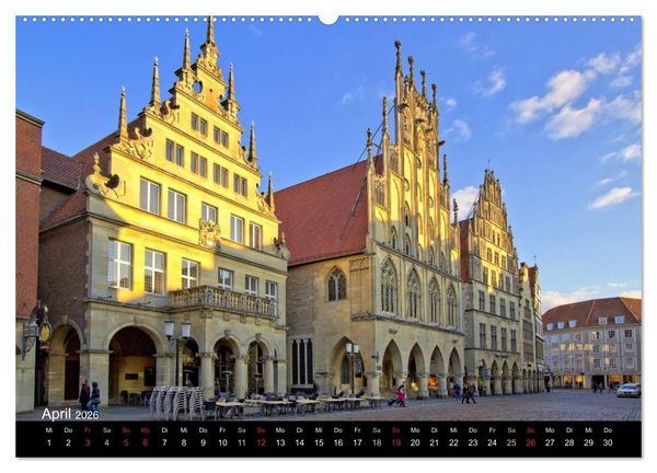 Produktbild: M&uuml;nster - Geschichten aus verschiedenen Jahrhunderten (hochwertiger Premium Wandkalender 2026 DIN A2 quer), Kunstdruck in Hochglanz