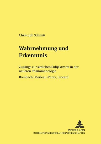Produktbild: Wahrnehmung und Erkenntnis