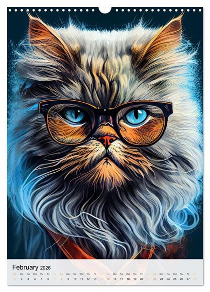 Produktbild: Hipster Cats (Wall Calendar 2026 DIN A3 portrait), CALVENDO 12 Month Wall Calendar