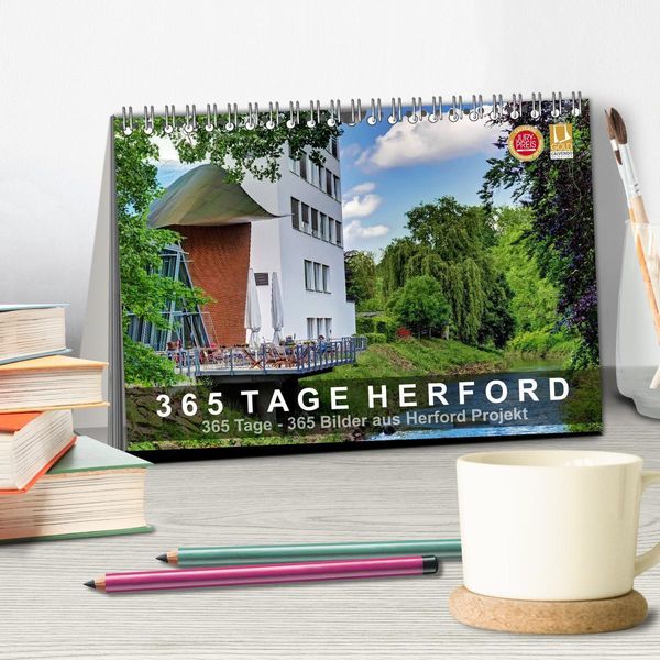 Produktbild: 365 Tage Herford (Tischkalender 2026 DIN A5 quer), CALVENDO Monatskalender