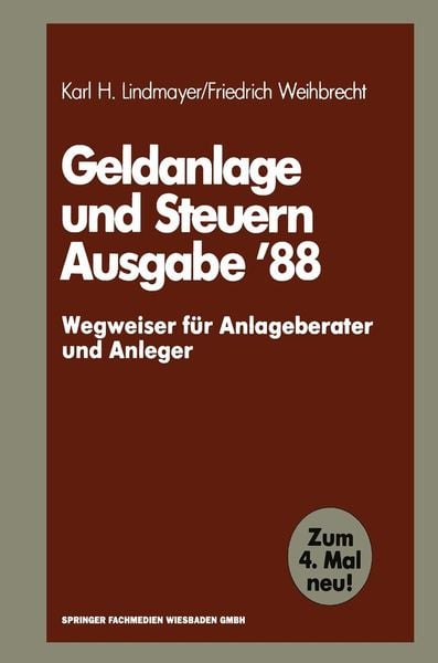 Produktbild: Geldanlage und Steuern '88