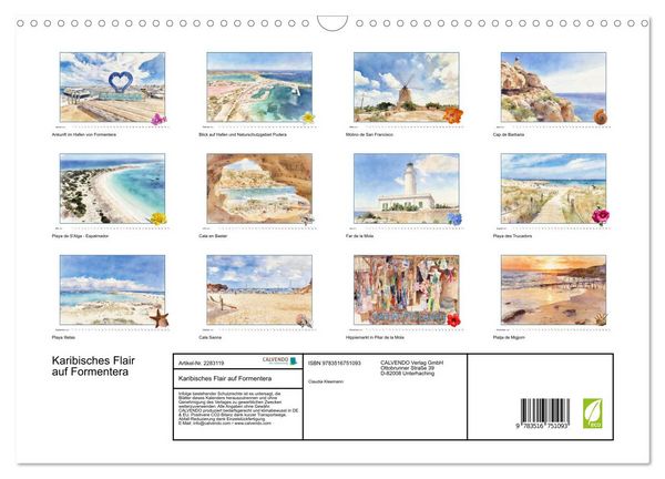 Produktbild: Karibisches Flair auf Formentera (Wandkalender 2027 DIN A3 quer), CALVENDO Monatskalender