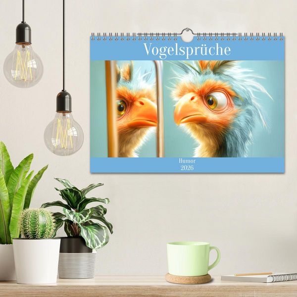 Produktbild: Vogelspr&uuml;che - Humor (Wandkalender 2026 DIN A4 quer), CALVENDO Monatskalender
