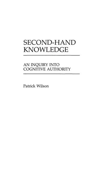 Produktbild: Second-Hand Knowledge