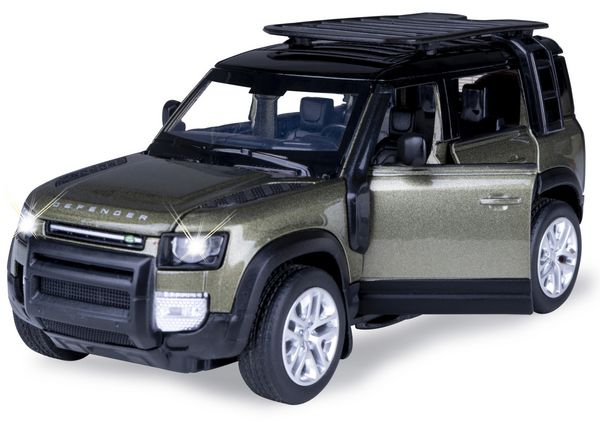Produktbild: Land Rover Defender 110 Diecast 1:32 gr&uuml;n inkl. Knopfzellen