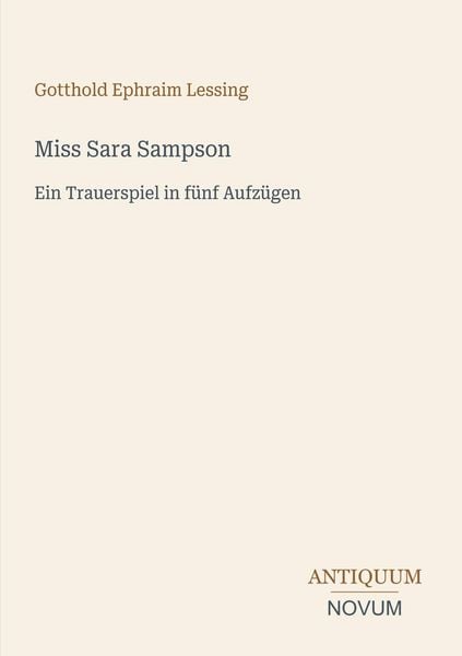 Produktbild: Miss Sara Sampson