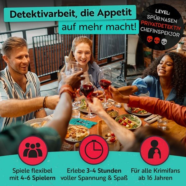Produktbild: Gourmet Criminelle - Korkenknall mit Todesfall - Krimidinner