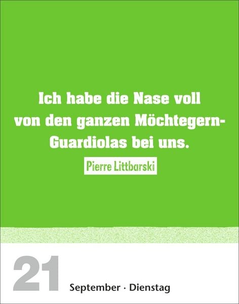 Produktbild: Lattenknaller Tagesabrei&szlig;kalender 2027 - Die witzigsten Fu&szlig;ballerspr&uuml;che
