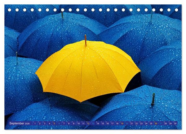 Produktbild: Die Welt in Blau (Tischkalender 2026 DIN A5 quer), CALVENDO Monatskalender