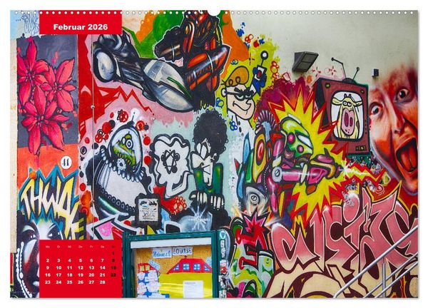 Produktbild: Graffiti (hochwertiger Premium Wandkalender 2026 DIN A2 quer), Kunstdruck in Hochglanz