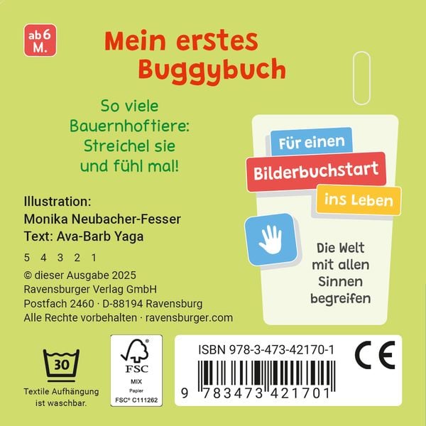 Produktbild: Mein erstes Buggybuch: F&uuml;hl mal! Bauernhoftiere