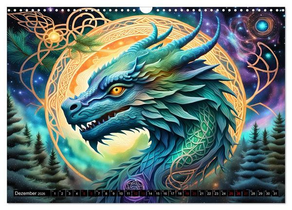 Produktbild: Drachen - Mystische Wesen (Wandkalender 2026 DIN A3 quer), CALVENDO Monatskalender