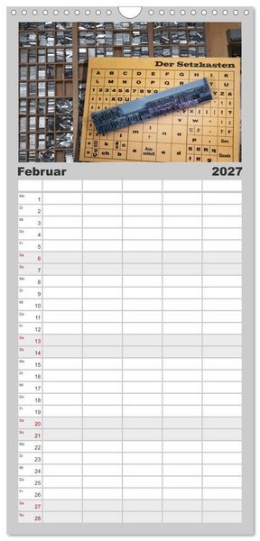 Produktbild: Familienplaner 2027 - Auf Guttenbergs Spuren mit 5 Spalten (Wandkalender, 21 x 45 cm) CALVENDO