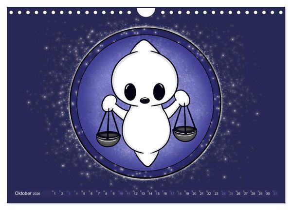 Produktbild: Geister Sternzeichen (Wandkalender 2026 DIN A4 quer), CALVENDO Monatskalender
