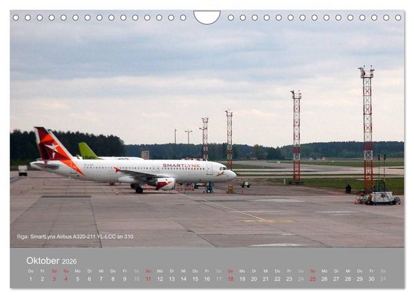 Produktbild: Flugzeuge im Auge der Kamera (Wandkalender 2026 DIN A4 quer), CALVENDO Monatskalender