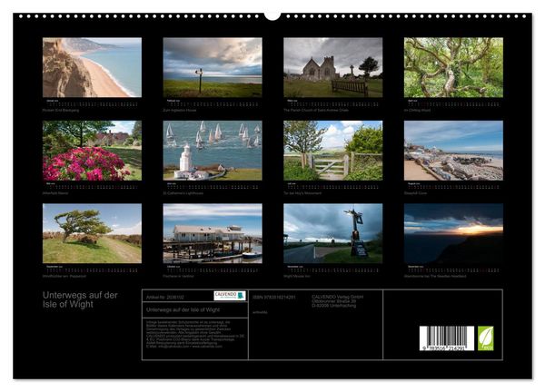 Produktbild: Unterwegs auf der Isle of Wight (hochwertiger Premium Wandkalender 2026 DIN A2 quer), Kunstdruck in Hochglanz