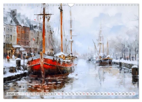 Produktbild: Hafenkante - Ein Leben mit und f&uuml;r den Hafen (Wandkalender 2026 DIN A3 quer), CALVENDO Monatskalender