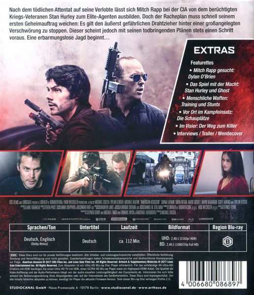Produktbild: American Assassin (4K Ultra HD) (+ Blu-ray 2D)