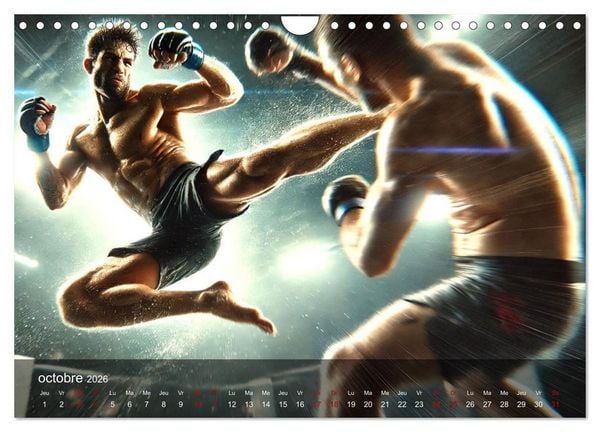 Produktbild: MMA - Mixed Martial Arts France (Calendrier mural 2026 DIN A4 vertical), CALVENDO calendrier mensuel