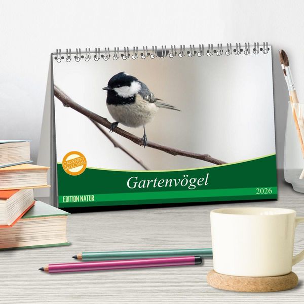 Produktbild: Gartenv&ouml;gel (Tischkalender 2026 DIN A5 quer), CALVENDO Monatskalender