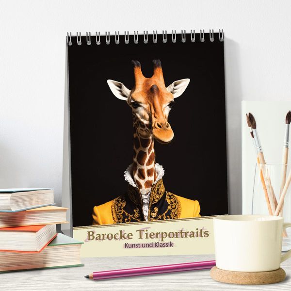 Produktbild: Barocke Tierportraits - Kunst und Klassik (Tischkalender 2026 DIN A5 hoch), CALVENDO Monatskalender