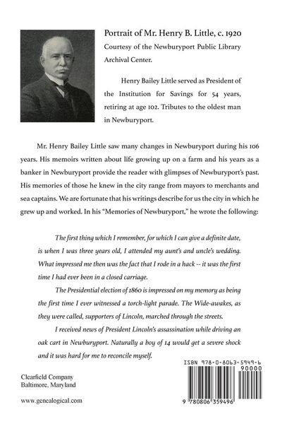 Produktbild: Memories of Newburyport, Massachusetts, by Henry Bailey Little, 1851-1957