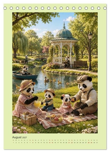 Produktbild: Die geheime Stadt der Pandas (Tischkalender 2027 DIN A5 hoch), CALVENDO Monatskalender