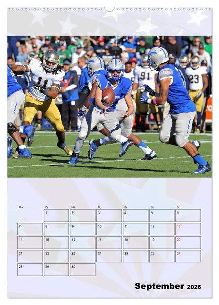 Produktbild: American Football - Kickoff (hochwertiger Premium Wandkalender 2026 DIN A2 hoch), Kunstdruck in Hochglanz