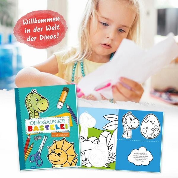 Produktbild: Tr&ouml;tsch Bastelbuch Dinosaurier Bastelei