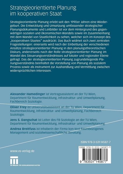 Produktbild: Strategieorientierte Planung im kooperativen Staat