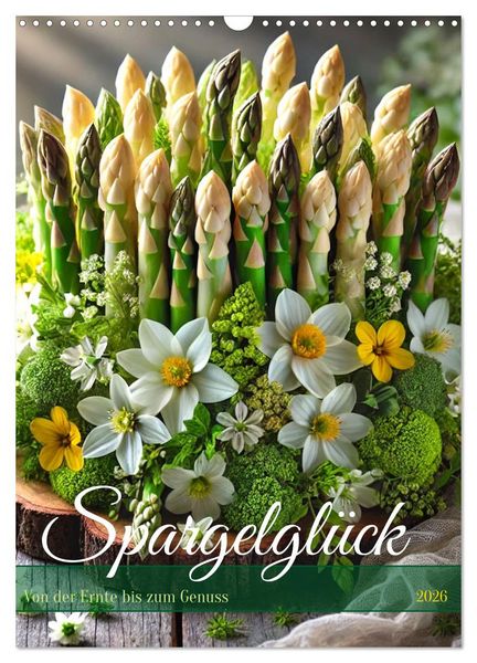 Spargelglück – von der Ernte bis zum Genuss (Wandkalender 2026 DIN A3 hoch), CALVENDO Monatskalender