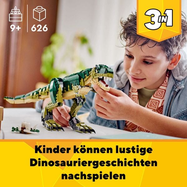 LEGO Creator T.Rex, 3-in-1-Dino, Triceratops und Pterodaktylus 31151