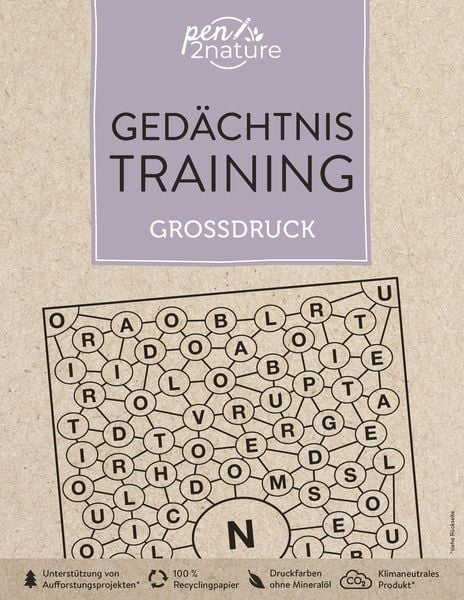 Produktbild: Gedächtnistraining Großdruck. Bunter Rätselmix in Großschrift