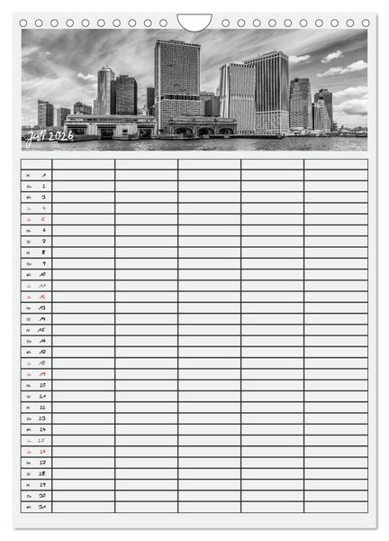 Produktbild: NEW YORK CITY Teamplaner (Wandkalender 2026 DIN A4 hoch), CALVENDO Monatskalender