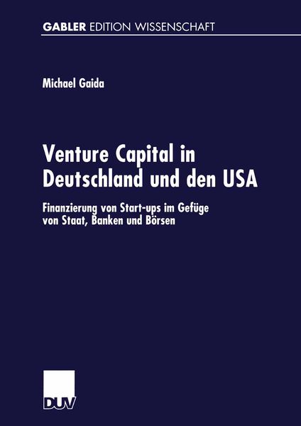Produktbild: Venture Capital in Deutschland und den USA
