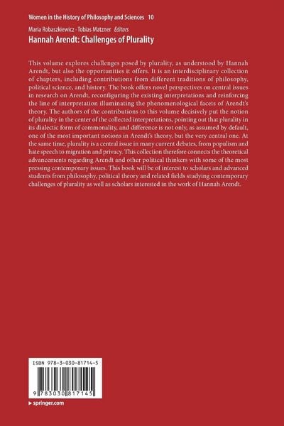 Produktbild: Hannah Arendt: Challenges of Plurality