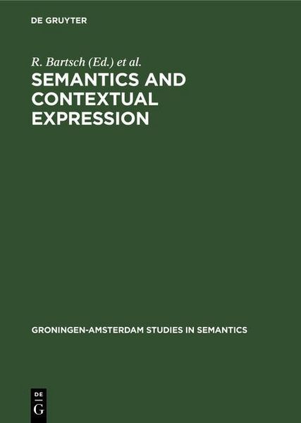 Produktbild: Semantics and Contextual Expression