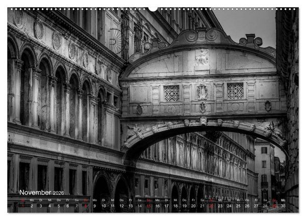 Produktbild: Venedig - Licht und Schatten (hochwertiger Premium Wandkalender 2026 DIN A2 quer), Kunstdruck in Hochglanz