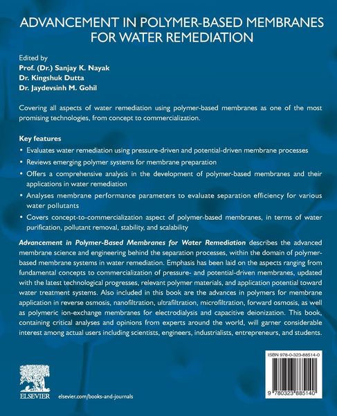 Produktbild: Advancement in Polymer-Based Membranes for Water Remediation