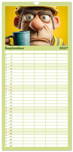 Produktbild: Familienplaner 2027 - Kaffee, Kabel, Katastrophen mit 5 Spalten (Wandkalender, 21 x 45 cm) CALVENDO