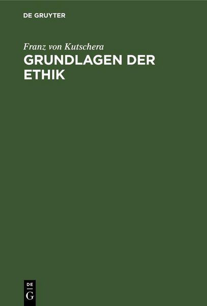 Produktbild: Grundlagen der Ethik